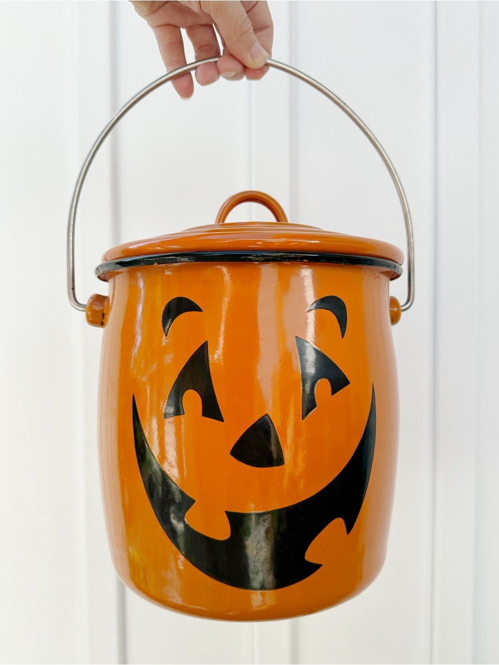 Halloween Pumpkin Jack-O'-Lantern Treat Bucket Hallmark Collectible